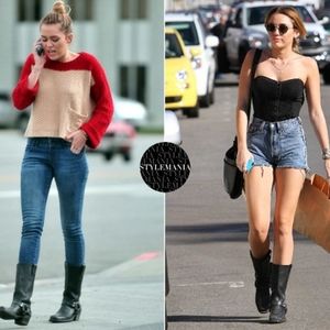 SOLD Frye leather harness boots size 7.5